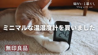 猫の体調管理を兼ねて無印良品の温湿度計を購入しました【猫がいる暮らし】