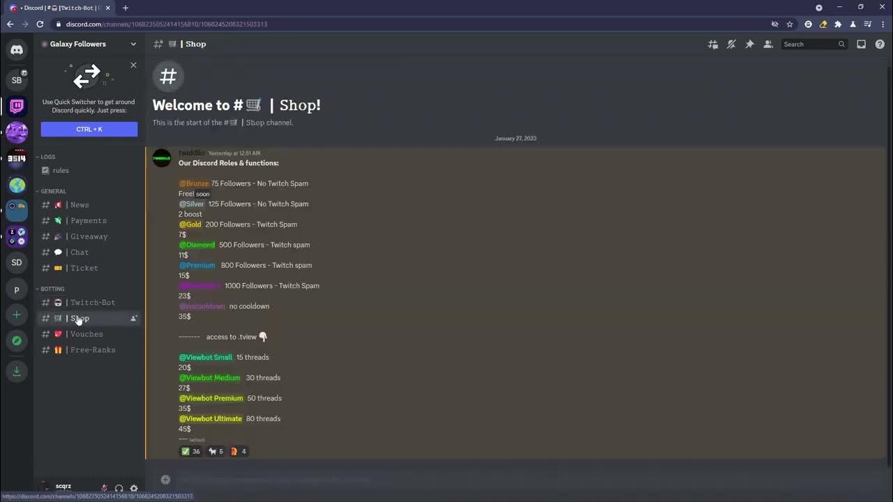 Galaxy followers free twitch follow bot discord 2023 youtube