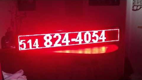 ENSEIGNE LUMINEUSE PROGRAMMABLE LED SCROLLING SIGN MONTREAL OUVERT