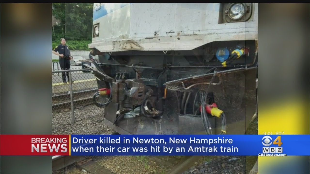 Driver Dies After Being Hit By Amtrak Train In New Hampshire - YouTube