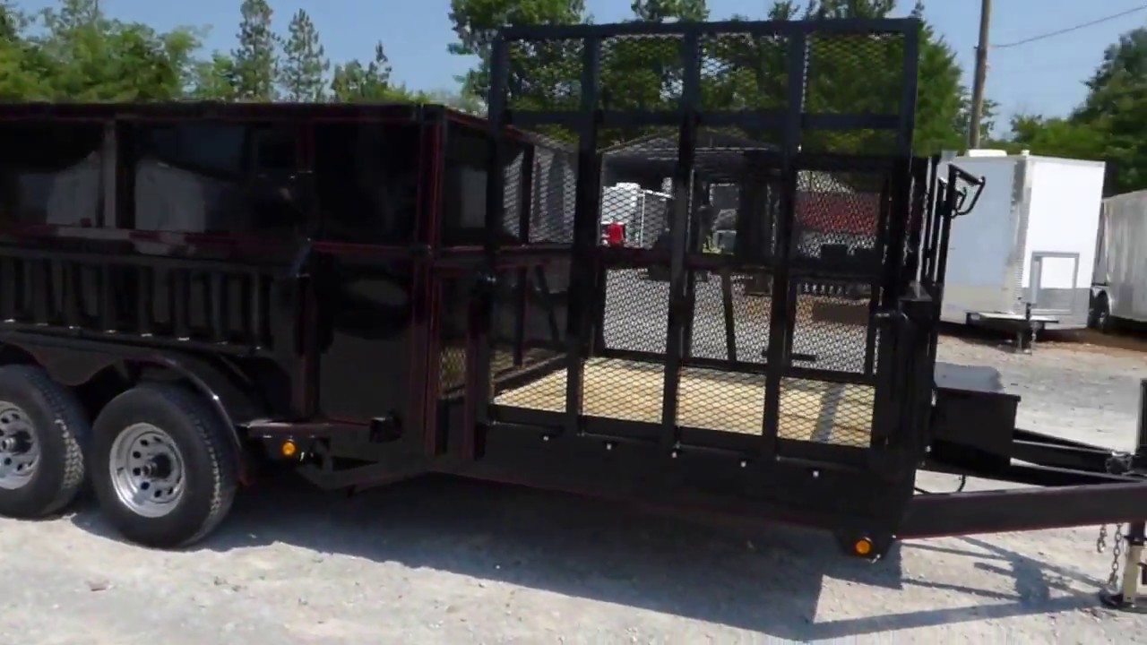 Hybrid Dump Trailer 7' x 16' With Debris Loader Trailer (Down) YouTube