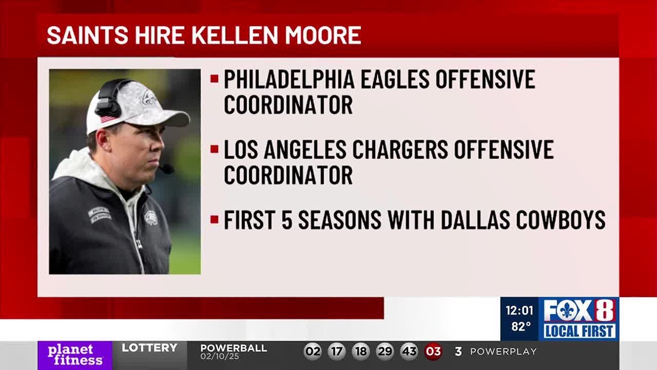 Saints finalizing hiring of Eagles' Kellen Moore as head coach - YouTube