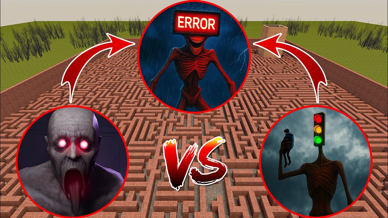 ERROR HEAD VS TRAFFIC LIGHT HEAD VS SCP 096 In Garry's Mod #40