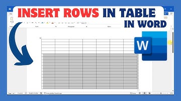 Shortcut Key To Insert Rows In Table In Ms Word