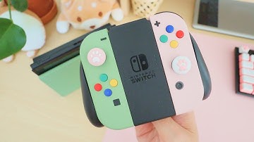 Customizing my Nintendo Switch Joycons | Matcha Green + Pink  w/Tips!