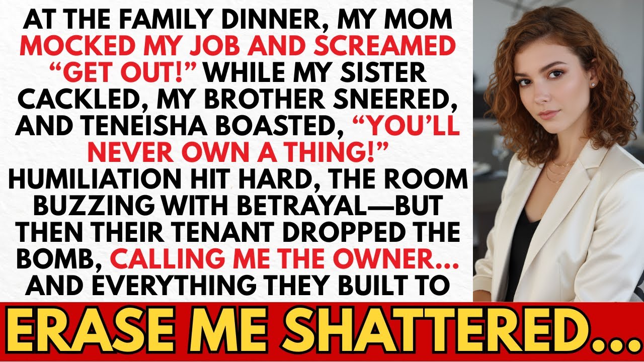 At The FAMILY DINNER, My Mom MOCKED My JOB And Yelled “GET OUT”. Then ...