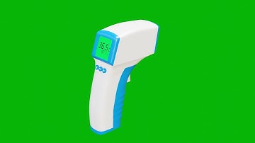 Forehead Thermometer 3D Model | Infrared Scanner Animation 4K Free ||