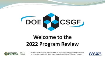 DOE CSGF 2022: Welcome & Introduction of New Fellows