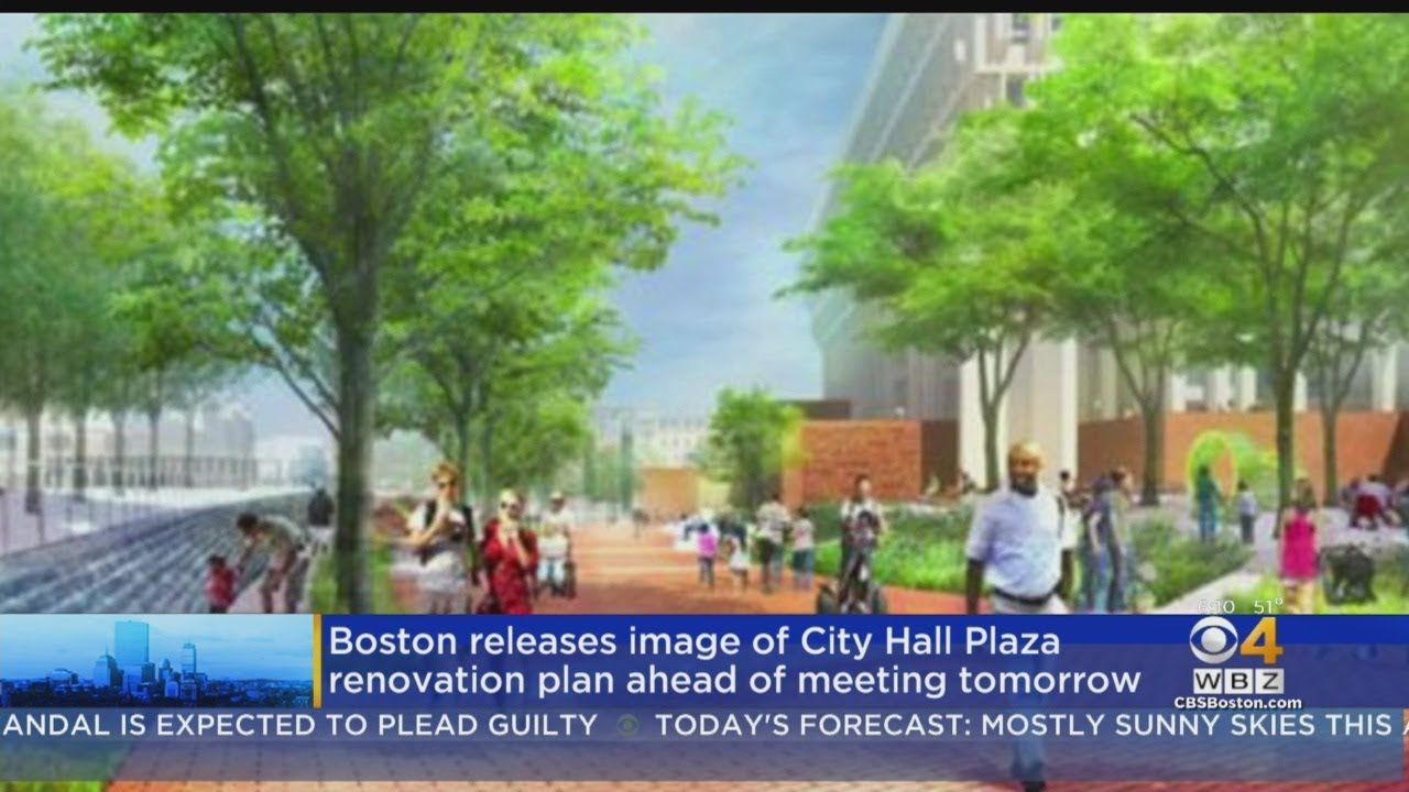 Boston Releases Image Of City Hall Plaza Renovation Plan - YouTube