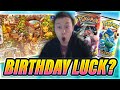 We open a eevee heroes gym box  birt.ay luck