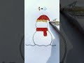 How to draw a cute snowman shorts snowman drawing painting funny cute tutorial satisfying