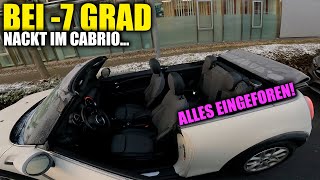 Kek fährt auf Autobahn bei -7 Grad OBERKÖRPERFREI gechillt Cabrio | Chabo