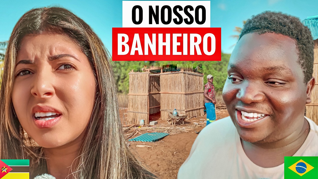 IMPROVISAMOS NOSSO BANHEIRO DE CANIÇO PARA  PODER SE MUDAR PARA CASA NOVA EM MOÇAMBIQUE 🇲🇿
