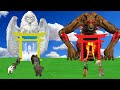 Heaven or Hell? Mammoths Cattle vs 5 Lions Wolves vs Elephant – Mammoth Rescues Baby Calf!