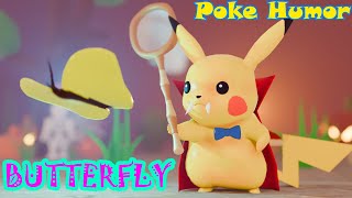 Pikachu's Pokémon Halloween Fun: Catching Butterflies!