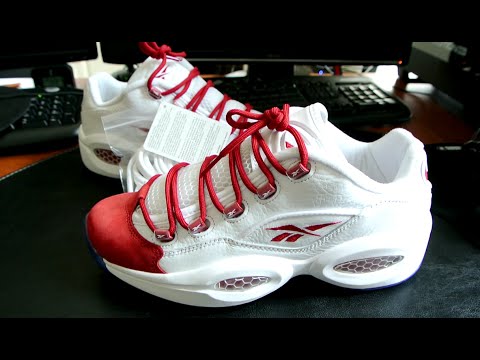 Reebok Question Low - White and Red - YouTube