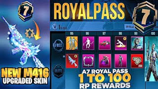 A7 Royal Pass 1 to 100 RP Rewards Leaks | Pubg A7 Royal Pass Leaks | A7 Royal Pass Rewards | PUBGM