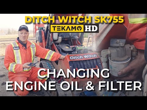 How to Change the Engine Oil & Filter on a Ditch Witch SK755