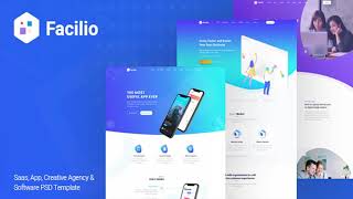 Facilio - Saas, App, Creative Agency and Software PSD Template | Themeforest Website Templates and screenshot 5