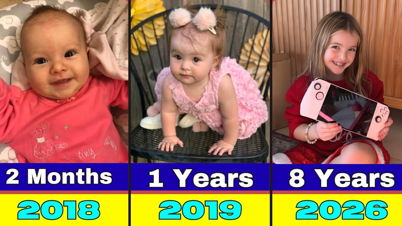 Преображение Эверли Джой Ламберт | От новорожденной до 8 лет! Дочь Мэдди Ламберт