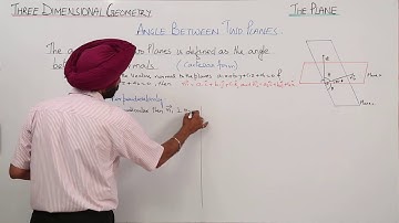 Best Online Free Lec l Conditions Angle between two Planes Cartesian  l ICSE 12 MATH | PLANE | L24