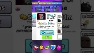 inviting all people to my pet sim 99 clan