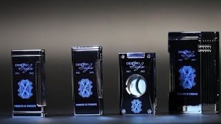 Prometheus BLUE Fuente Destino al Siglo Cigar Accessories - Blue & Black Lacquer