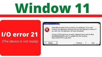 Window 11  "I/O error 21 (The device is not ready)" How to fix || Mansoor Anwar || (Urdu / Hindi)