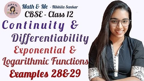 Class12 Eg28&29 Exponential & Logarithmic Functions Continuity & Differentiability#mathematics #cbse