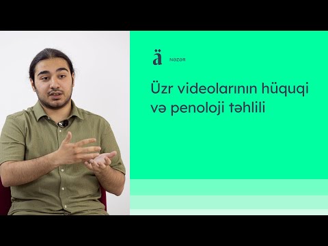 Üzr videolarının hüquqi və penoloji təhlili | Kənan Qayıbov