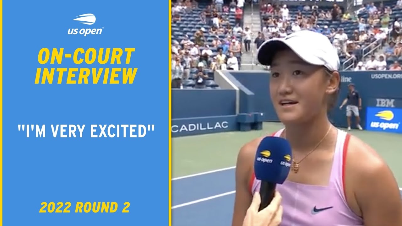 Xiyu Wang On-Court Interview 2022 US Open Round 2