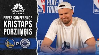 Kristaps Porziņģis commends ‘weapon' Steph Curry after Warriors' play-in win | NBCSBA screenshot 4