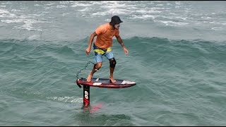 Chris Foiling At The Jetties In South Padre Island TX. April 25 2024.