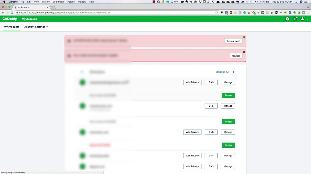 Accepting a Pending GoDaddy Domain Transfer Request - YouTube