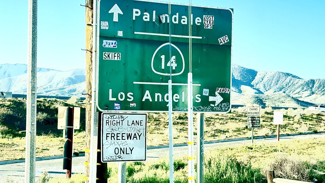 EVEN LOS ANGELES COUNTRY SIDES ARE A GHETTO. GRAFFITI ROADSIDE VENDORS TRASH CRACK ROADS GO LA GO LA