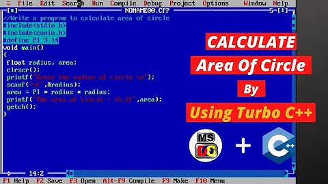 Calculate Area of Circle In C Programming || Turbo C++ || 2021 ||