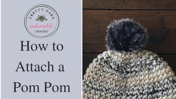 How I make a Button Pompom on my Hat ❤ TUTORIAL ❤ knitting ILove 