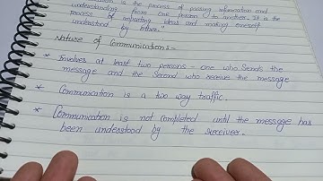 Communication :- Meaning and Nature of Communication