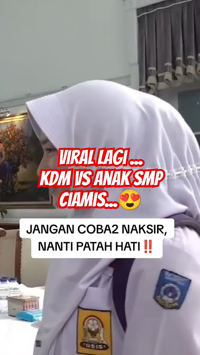 Viral Lagi Kang Dedi Mulyadi vs Siswi SMP yang Manis #shorts