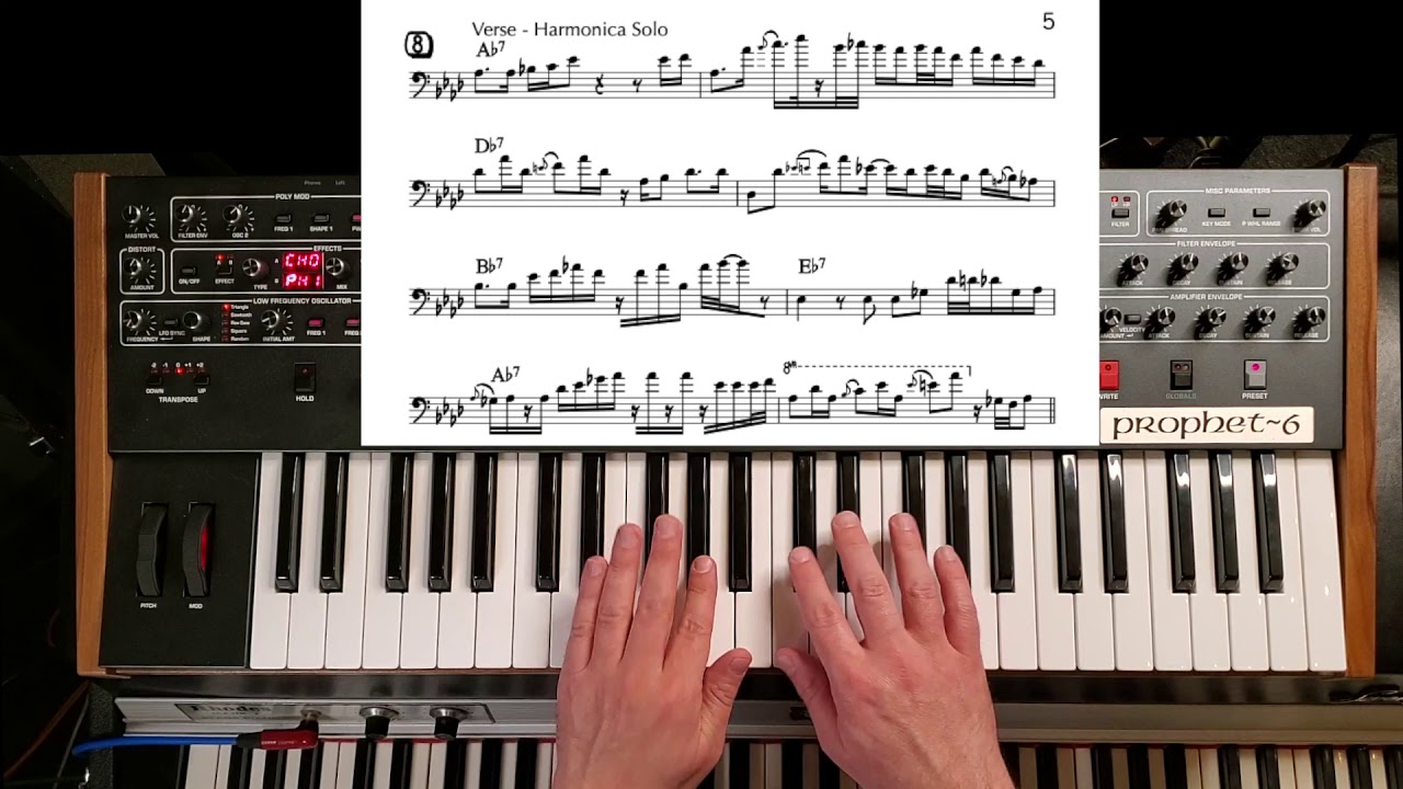 Boogie On Reggae Woman Synth Bass Cover (with Notation) YouTube