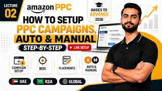 Amazon PPC Live Setup | Auto & Manual Campaigns Step-by-Step | Lecture 02