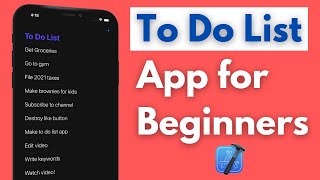 Swift To Do List App for Beginners (Make First App, Xcode 14, 2023, iOS) - Swift 5 screenshot 2