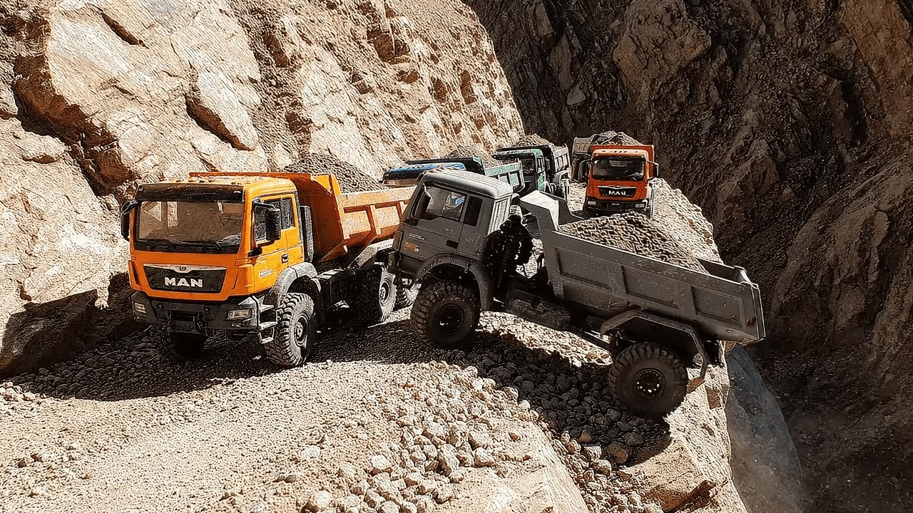 RC Toy Dump Truck 🛻 | Heavy Dirt Offroad Trail Adventures