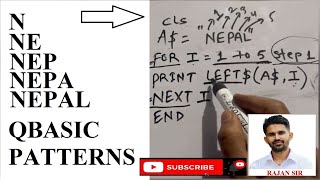Qbasic programming || Qbasic patterns || SEE and class 9 || Easy method  in nepali || Rajan Sir
