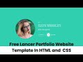 Build Your Dream Portfolio: HTML &amp; CSS Template Tutorial | Source code