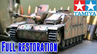 Old tank repair Episode #13, 1/35th scale Tamiya 90's vintage Stug III ausf.G restoration