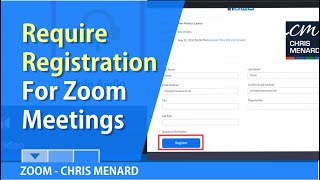 Scheduling a meeting in zoom that requires registration will allow you
to have your participants register with their first name and e-mail.
can require o...