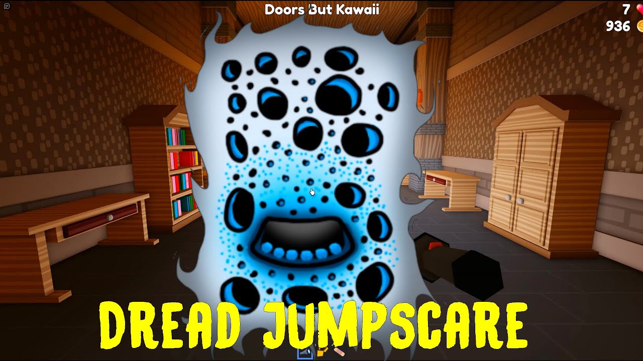 Doors But Kawaii: Dread (New Entity) Jumpscare - Doors Roblox Fanmade 