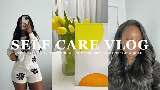 SELF-CARE VLOG | New Hair + Lashes + Paint and Sip at Home + Prosecco Grapes + Girl Therapy & more!