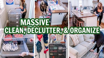 MASSIVE CLEAN, DECLUTTER, & ORGANIZE WITH ME | EXTREME CLEANING MOTIVATION | Amy Darley